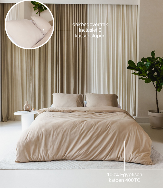 Néarr dekbedovertrek Sahara beige