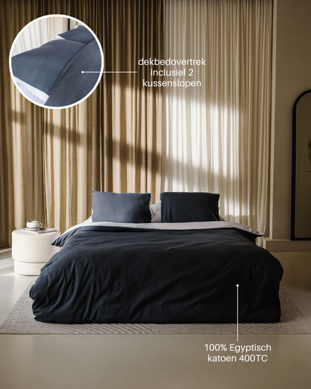 Néarr dekbedovertek Grijs wit