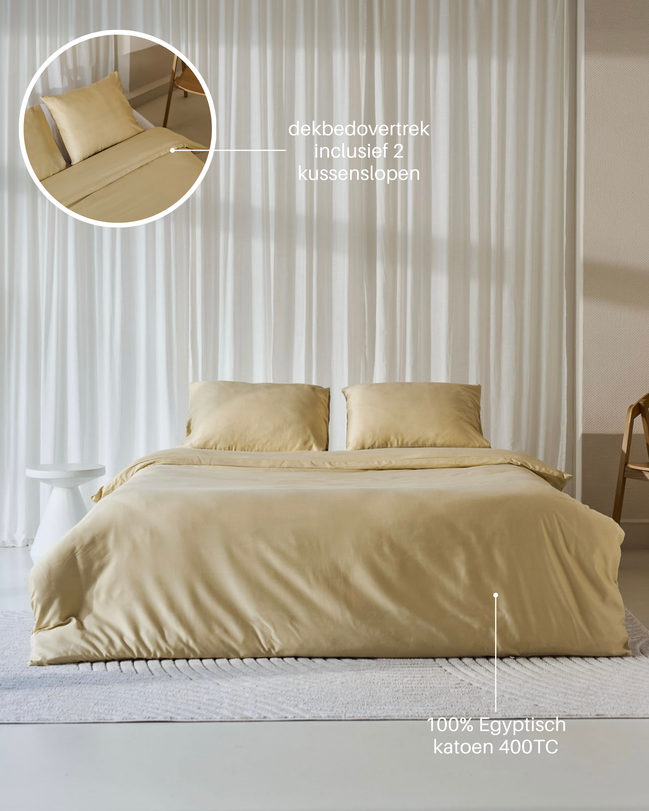 Néarr dekbedovertrek gold satin