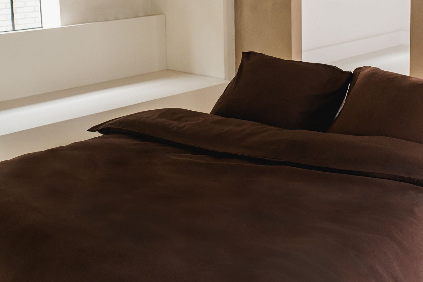 Egyptisch katoenen beddengoed Gizeh Brown