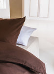 Egyptisch katoenen beddengoed in chocolate brown met luxe en warme uitstraling