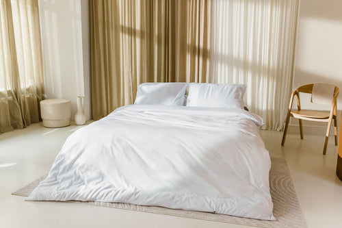 slaapkamer japandi style wit beddengoed 400TC