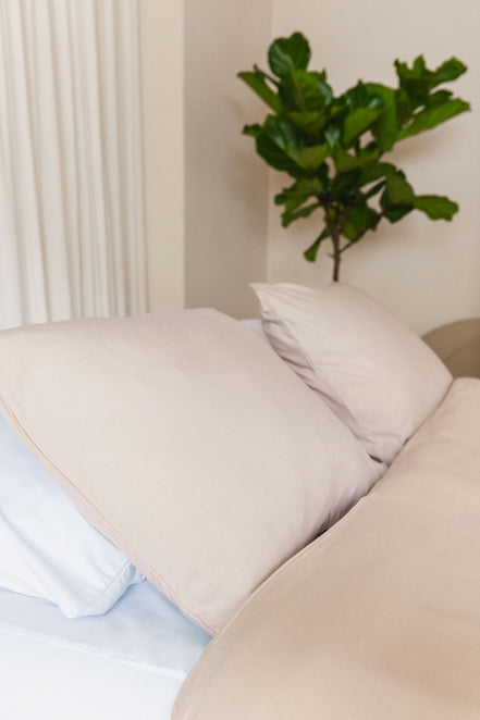 100% Egyptisch katoen kussenslopen beige 